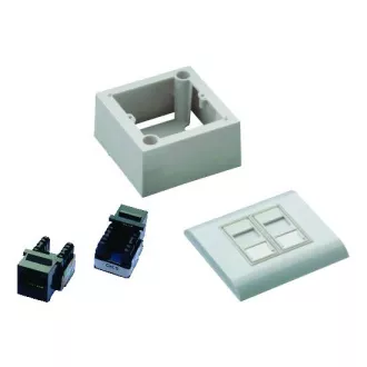 DATACOM UTP 2xRJ45 Buchse Cat6 (unter und über Putz) DATACOM UTP 2xRJ45 Buchse Cat6 (unter und über Putz)