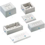 DATACOM UTP 2xRJ45 Buchse Cat5e (unter und über Putz)
