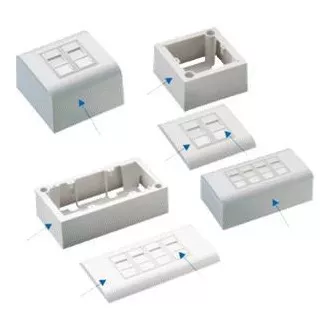 DATACOM STP 2xRJ45 Buchse Cat5e (unter und über Putz)