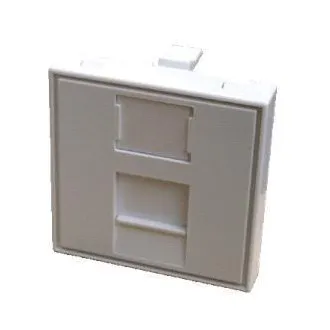 DATACOM Modul 45x45mm für Brüstungsleiste mit Blende weiß DATACOM Modul 45x45mm für Brüstungsleiste mit Blende weiß