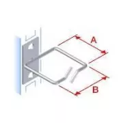 Zurrhaken 40x40 D1 Metall links fix, Fronttor