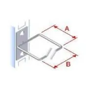 Zurrhaken 40x40 D1 Metall links fix, Fronttor