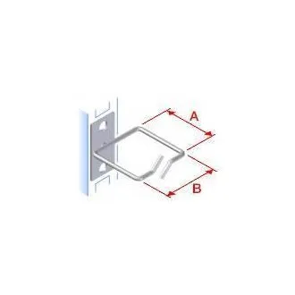Zurrhaken 40x40 D1 Metall links fix, Fronttor Zurrhaken 40x40 D1 Metall links fix, Fronttor