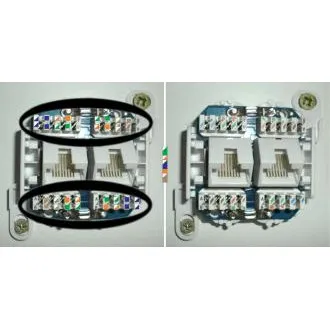 DATACOM UTP Doppelsteckdose 45 Grad - Cat5e