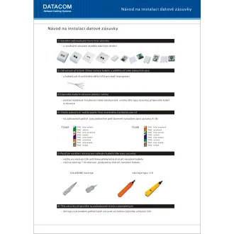 DATACOM UTP Doppelsteckdose 45 Grad - Cat5e