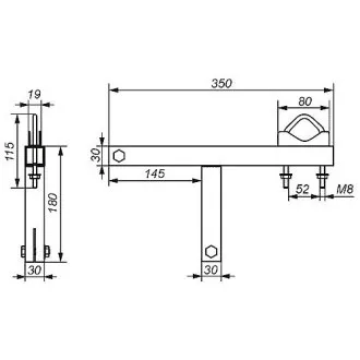 Schornsteinhalter OK-50W13 - ohne Bohrung Schornsteinhalter OK-50W13 - ohne Bohrung