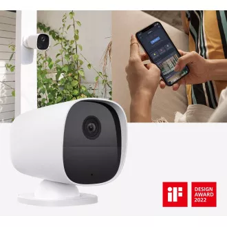 iGET SECURITY EP26 Weiß - WiFi batteriebetriebene FullHD Kamera, IP65, Ton, Standalone und für Alarm M5-4G CZ