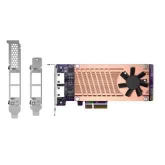 QNAP QM2-Serie, 2 x PCIe 2280 M.2 SSD-Steckplätze, PCIe Gen3 x 4 , 2 x Intel I225LM 2.5GbE NBASE-T-Anschluss