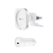 ER POWER CAR VENT MOUNT Halterung für MagSafe Ladegerät   20W Autoladegerät - weiß
