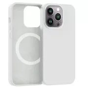 ER POWER Silikonhülle CARNEVAL SNAP für iPhone 14 Pro mit MagSafe - Weiß