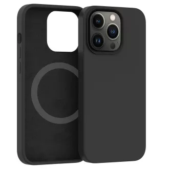 ER POWER Silikonhülle CARNEVAL SNAP für iPhone 14 Pro mit MagSafe - Schwarz