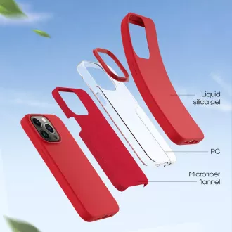 ER POWER Silikonhülle CARNEVAL SNAP für iPhone 12 mini mit MagSafe - Rot