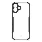 Tactical Quantum Stealth Cover für Apple iPhone 16 Plus Klar/Schwarz