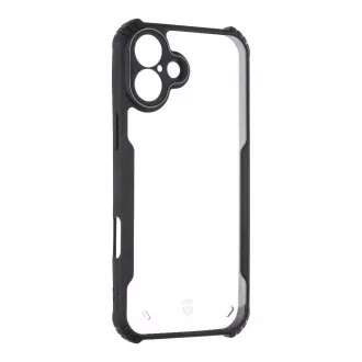 Tactical Quantum Stealth Cover für Apple iPhone 16 Plus Klar/Schwarz