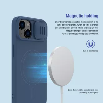 Nillkin CamShield Silky Magnetische Silikonhülle für Apple iPhone 14 Schwarz