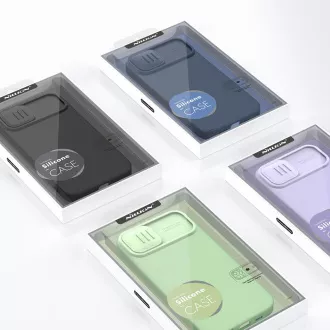 Nillkin CamShield Silky Magnetische Silikonhülle für Apple iPhone 14 Schwarz