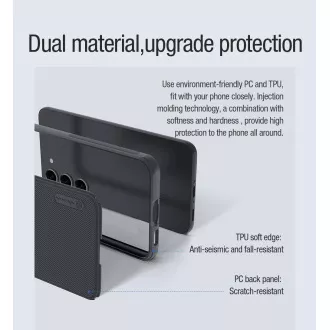Nillkin Frosted PRO Magnetische Rückseite Abdeckung für Samsung Galaxy S23 Schwarz