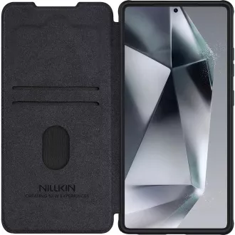 Nillkin Qin Buch PRO Fall für Samsung Galaxy S25 Ultra Schwarz