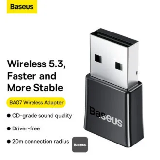 Baseus Wireless Bluetooth Adapter BA07 Schwarz Baseus Wireless Bluetooth Adapter BA07 Schwarz