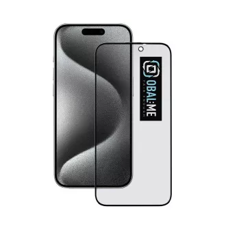 PAKET:ME Datenschutz 5D gehärtetes Glas für Apple iPhone 15 Pro Schwarz
