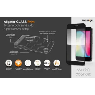 Alligator Schutzglas gehärtetes Glas GLASS PRINT, iPhone14 Pro Max, schwarz, voll Bildschirm kleben Alligator Schutzglas gehärtetes Glas GLASS PRINT, iPhone14 Pro Max, schwarz, voll Bildschirm kleben