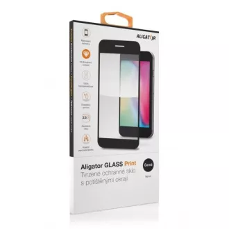 ALIGATOR PRINT Gehärtetes Schutzglas, Samsung A33 5G, schwarz, vollflächig klebend