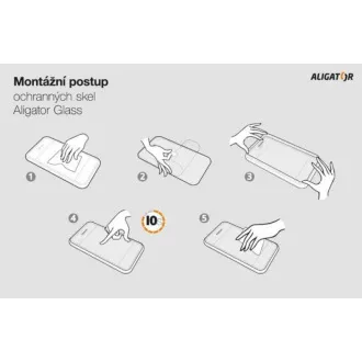 Alligator Schutz gehärtetes Glas GLASS PRINT, Xiaomi Redmi A2, schwarz, voller Bildschirm Klebstoff
