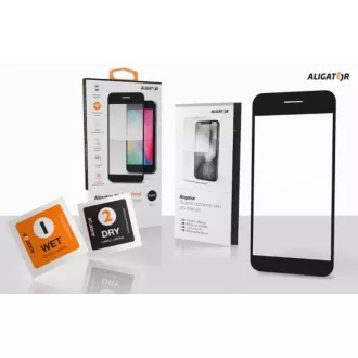 Alligator Schutz gehärtetes Glas GLASS PRINT, Xiaomi Redmi A2, schwarz, voller Bildschirm Klebstoff