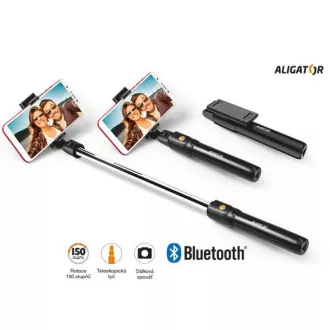 Bluetooth-Selfie-Stick ALIGATOR HA12, schwarz