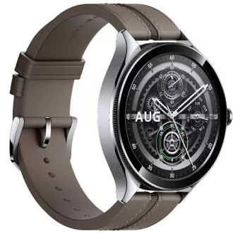 Xiaomi Watch 2 Pro/46mm/Silber/Elegantes Band/Braun