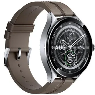 Xiaomi Watch 2 Pro 4G LTE/46mm/Silber/Elegantes Band/Braun - Gebraucht