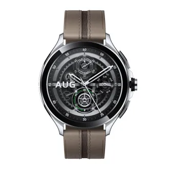 Xiaomi Watch 2 Pro 4G LTE/46mm/Silber/Elegantes Band/Braun - Gebraucht