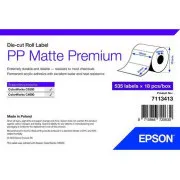 PP Mattes Etikett Premium, 76mm x 51mm, 535 Etiketten