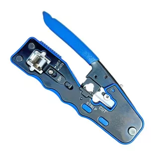 W-Star Crimpzange RJ45 EZ WS7318R Profi Zange Cat7, Cat6, Cat5, STP