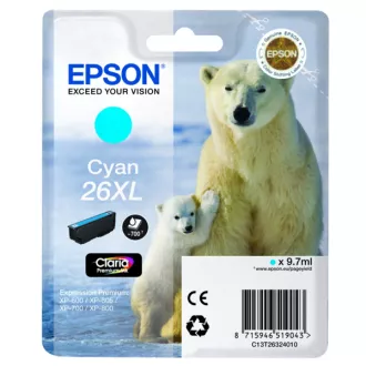 Epson T2632 (C13T26324022) - Tintenpatrone, cyan Epson T2632 (C13T26324022) - Tintenpatrone, cyan