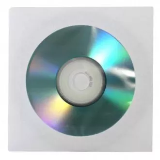 Umschlag für 1 CD, Papier, weiß, mit Fenster, Logo, 100er-Pack Umschlag für 1 CD, Papier, weiß, mit Fenster, Logo, 100er-Pack