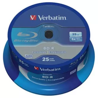 Verbatim BD-R, Einzelschicht 25GB, Spindel, 43837, 6x, 25er-Pack