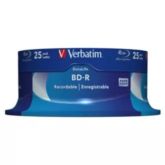 Verbatim BD-R, Einzelschicht 25GB, Spindel, 43837, 6x, 25er-Pack