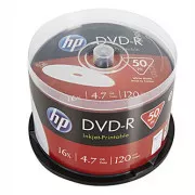 HP DVD-R, bedruckbar, DME00025WIP-3, 4,7 GB, 16x, Spindel, 50er-Pack, 12 cm, für die Datenarchivierung