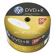 HP DVD R, Inkjet Printable, DRE00070WIP-3, 4,7GB, 16x, Bulk, 50er-Pack, 69304, 12cm, für Datenarchivierung