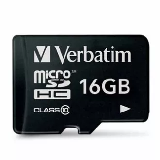 Verbatim Micro Secure Digital Karte Premium, 16GB, micro SDHC, 44010, UHS-I U1 (Klasse 10)