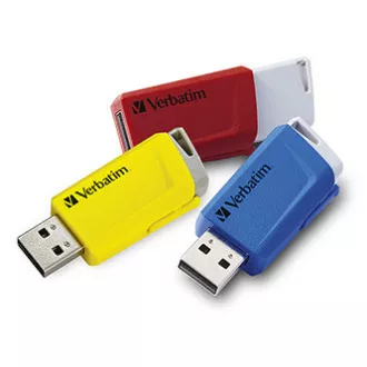 Verbatim USB-Flash-Laufwerk, USB 3.0, 16 GB, Store N Click, gemischte Farben, 49306, USB A, mit ausziehbarem Anschluss, 3 Stück