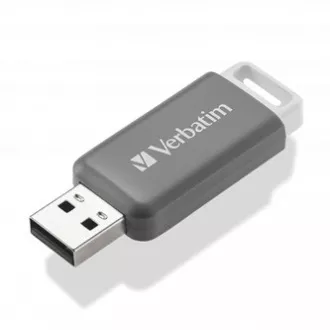 Verbatim USB-Flash-Laufwerk, USB 2.0, 128 GB, DataBar, grau, 49456, für die Datenarchivierung