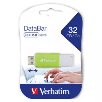 Verbatim USB-Flash-Laufwerk, USB 2.0, 32 GB, DataBar, grün, 49454, für die Datenarchivierung