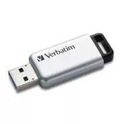 Verbatim USB-Flash-Laufwerk, USB 3.0, 64 GB, Secure Pro, silber, 98666, USB A, AES 256-Bit-Verschlüsselung, mit ausziehbarem Anschluss