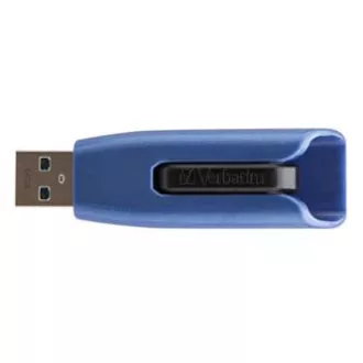 Verbatim USB-Flash-Laufwerk, USB 3.0, 64GB, V3 MAX, Store N Go, blau, 49807, USB A, mit ausziehbarem Anschluss