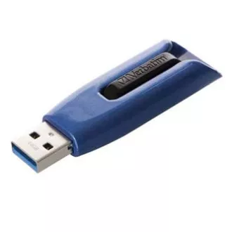 Verbatim USB-Flash-Laufwerk, USB 3.0, 64GB, V3 MAX, Store N Go, blau, 49807, USB A, mit ausziehbarem Anschluss