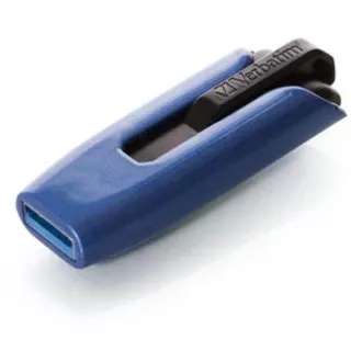 Verbatim USB-Flash-Laufwerk, USB 3.0, 64GB, V3 MAX, Store N Go, blau, 49807, USB A, mit ausziehbarem Anschluss