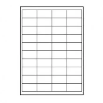 Logo-Etiketten 48,5 x 25,4 mm, A4, matt, weiß, 44 Etiketten, 140 g/m2, Packung mit 25 Stück, für Tintenstrahl- und Laserdrucker