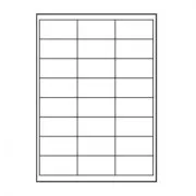 Logo-Etiketten 66mm x 33,8mm, A4, matt, weiß, 24 Etiketten, 140g/m2, Packung mit 25 Stück, für Tintenstrahl- und Laserdrucker